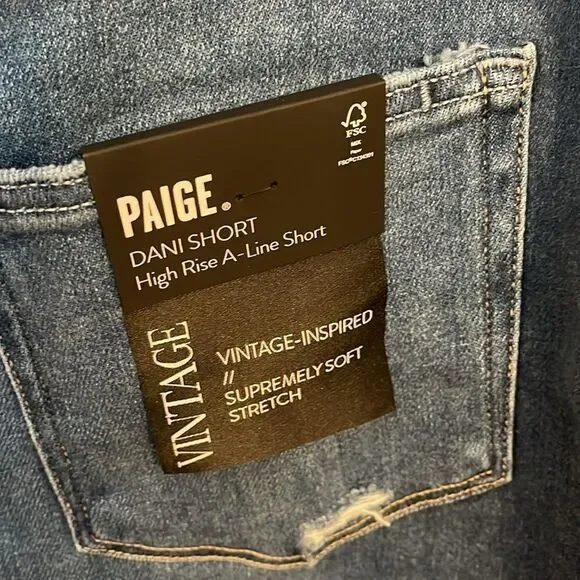 Paige DaniShort HighRise A-line short 31 NWOT - Picture 8 of 11